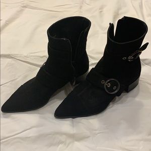 Zara Black Suede Booties